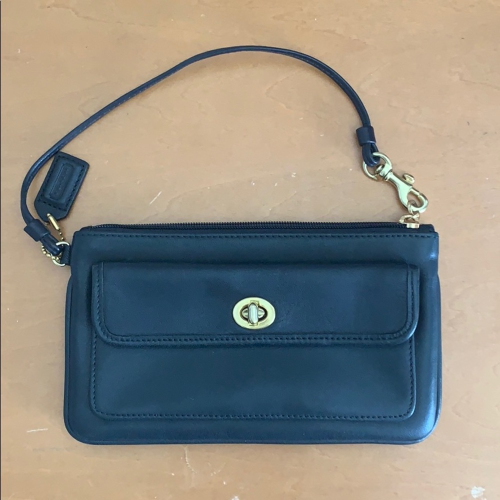 Coach leather wristlet
